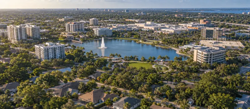 Aerial view of a roof in Altamonte Springs, FL