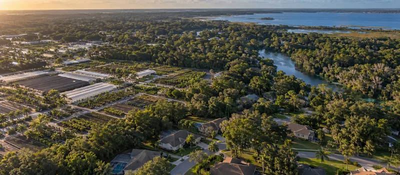 Aerial view of a roof in Apopka, FL
