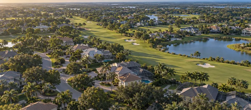 Aerial view of a roof in Heathrow, FL
