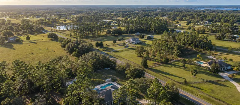 Aerial view of a roof in Osteen, FL