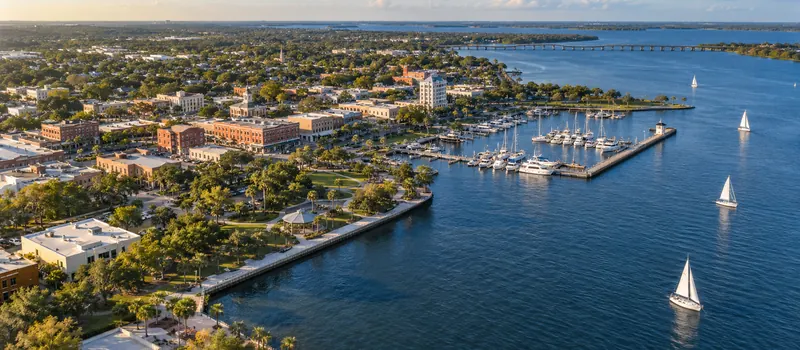 Aerial view of a roof in Sanford, FL